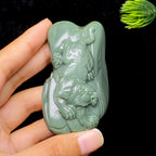 和田玉籽料下山虎把件（114.3g）