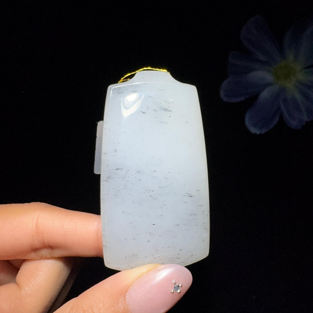 和田玉黑山料平安无事牌（54.4g）