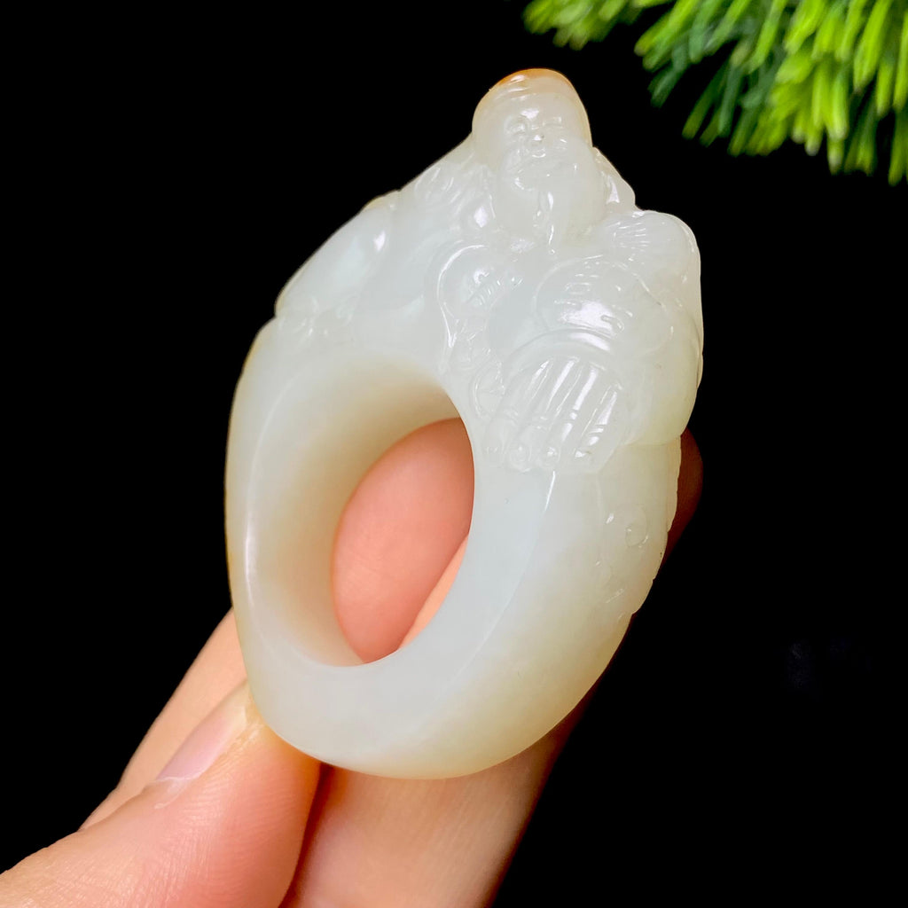 和田玉籽料财神扳指（40.5g）