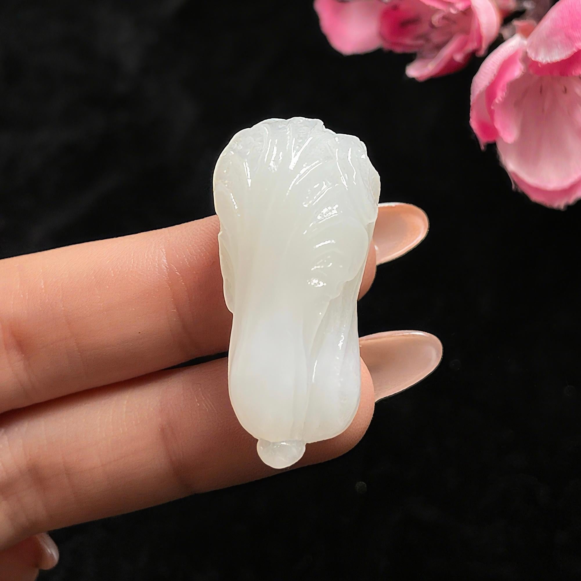 和田玉羊脂玉白菜挂件（13.0g）