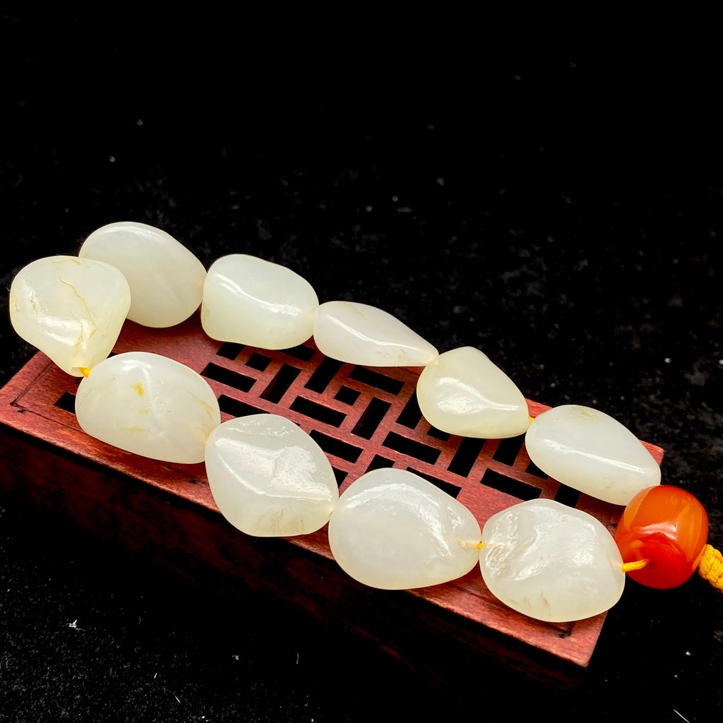 和田玉白玉【精品手串】（53.9g）