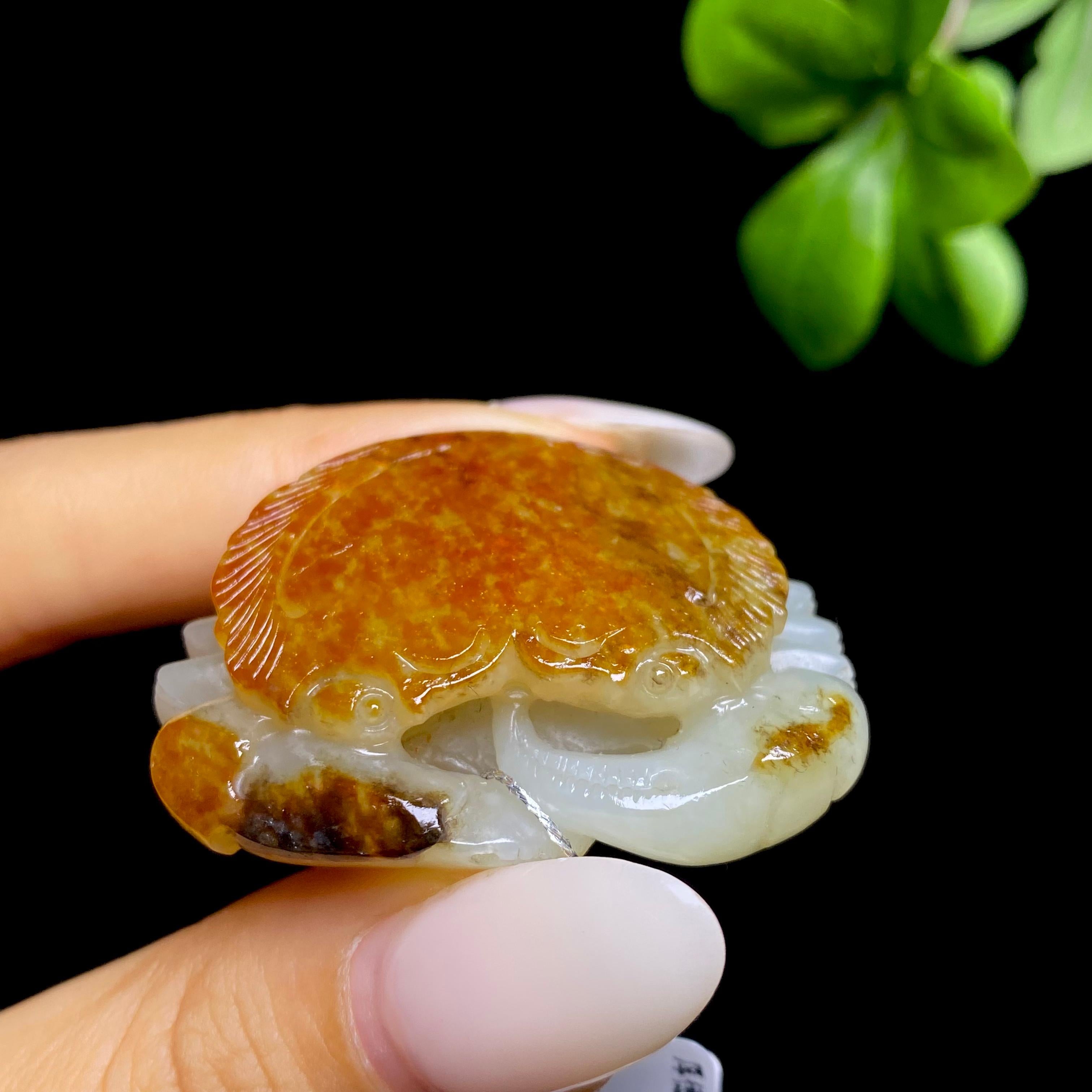 和田玉籽料八方来财HZ2606073045（27.0g）