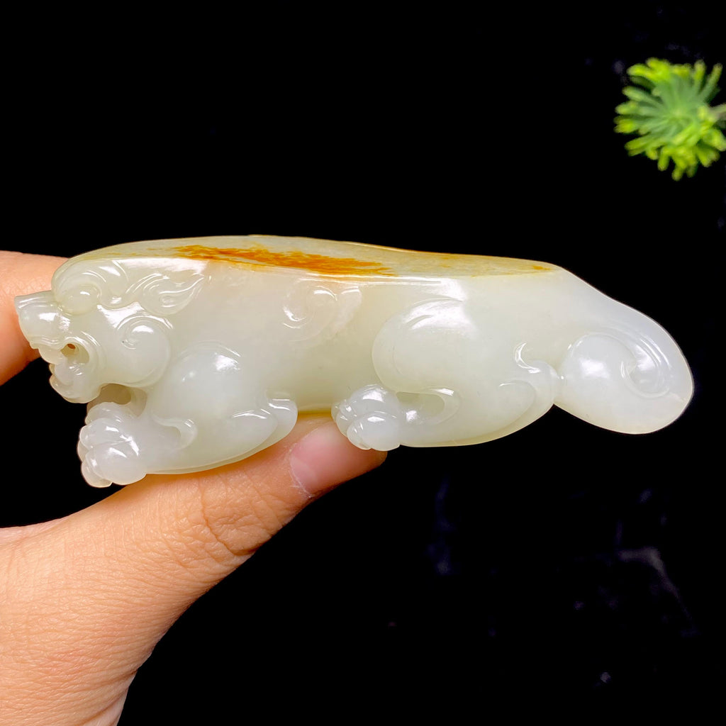 和田玉籽料貔貅把件（128.7g）