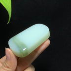 和田山料白玉带翠无事牌挂件（80.8g）