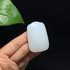 传承收藏级和田白玉籽料无事牌（37.8g）