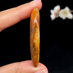 和田玉聚黄皮带洒金皮籽料挂件（14g）