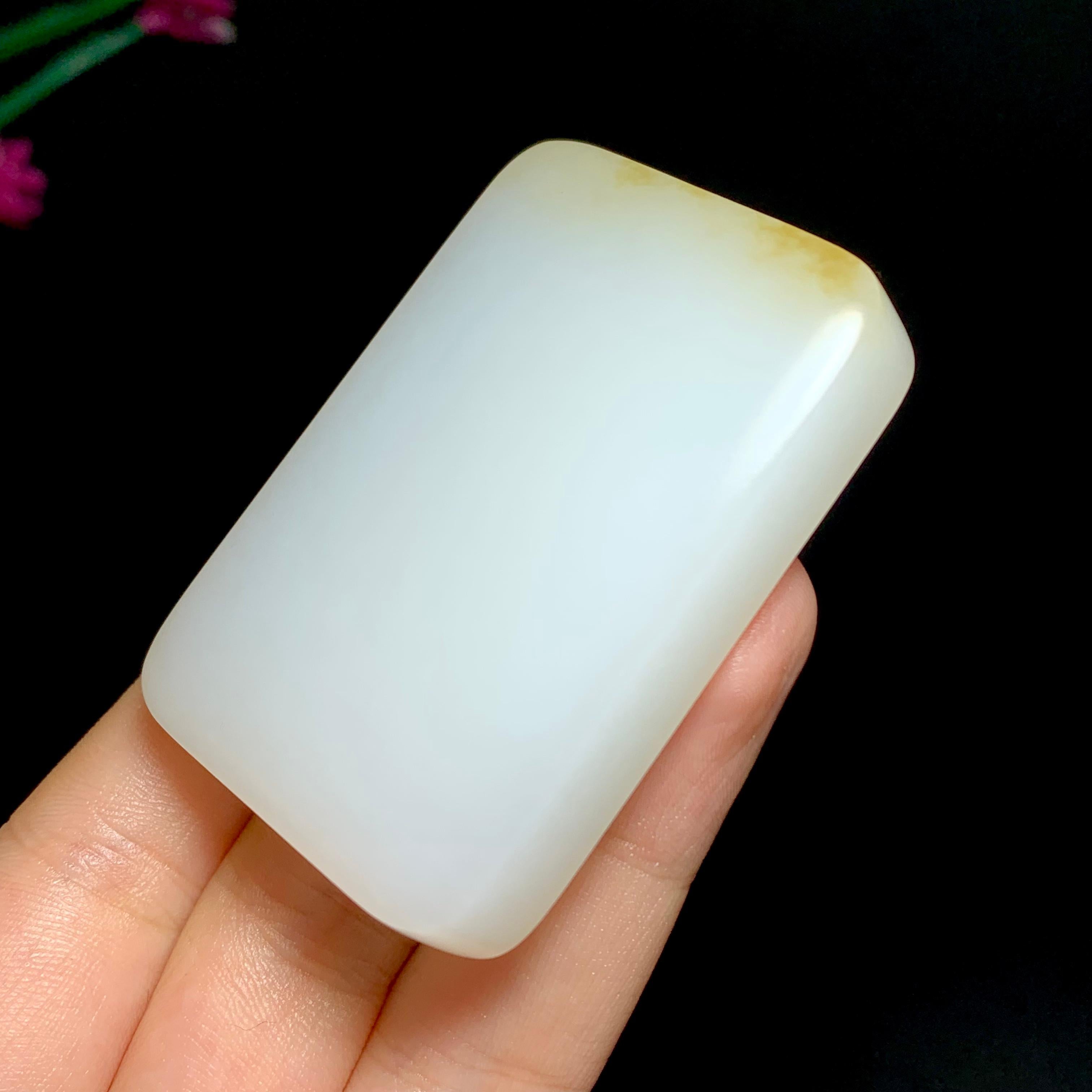 精品新疆糖白玉平安无事牌（78.8g）