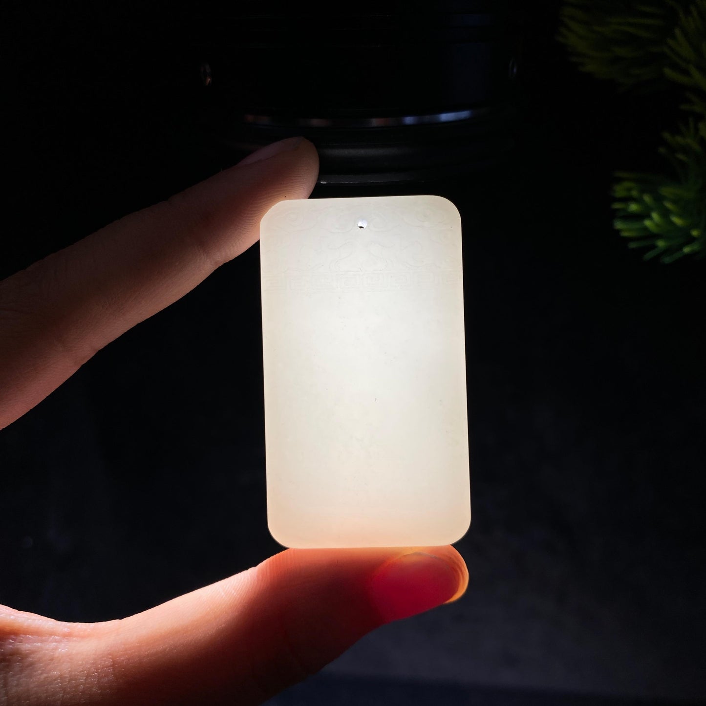 和田玉白玉平安无事牌（33.8g）