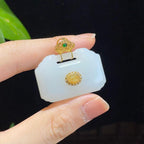18K金羊脂玉平安锁2606260022（15.6g）