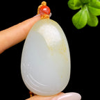 和田玉籽料观音HZ2606290082（67.5g）