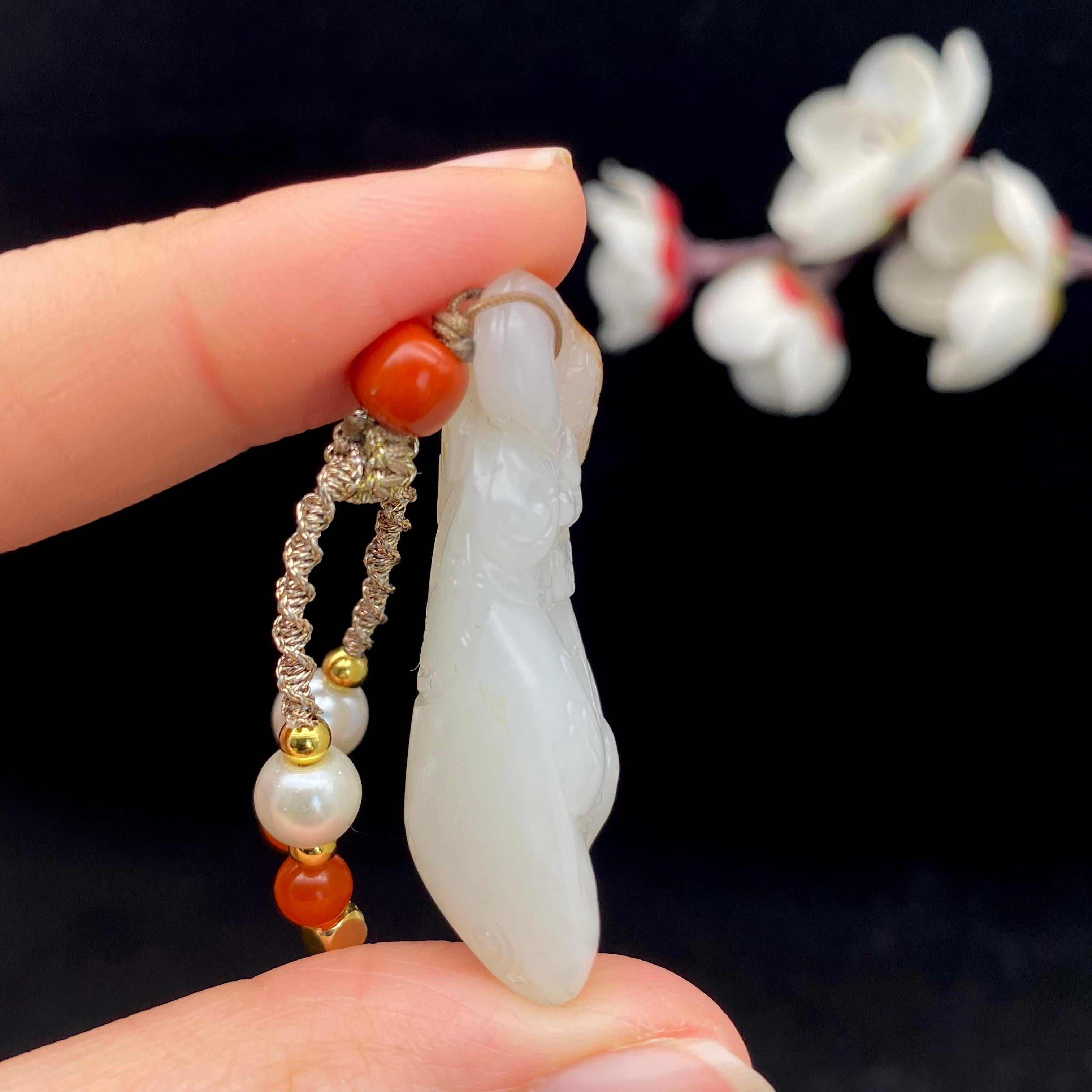 和田玉籽料【蛇】挂件（13.4g）