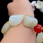 和田玉洒金皮【精品手串】（112.3g）