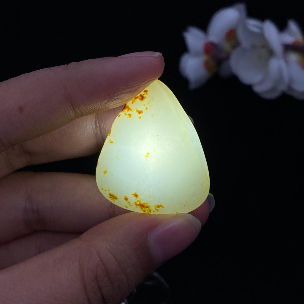 【超值推荐】和田玉洒金皮青花底籽料（13.5g）