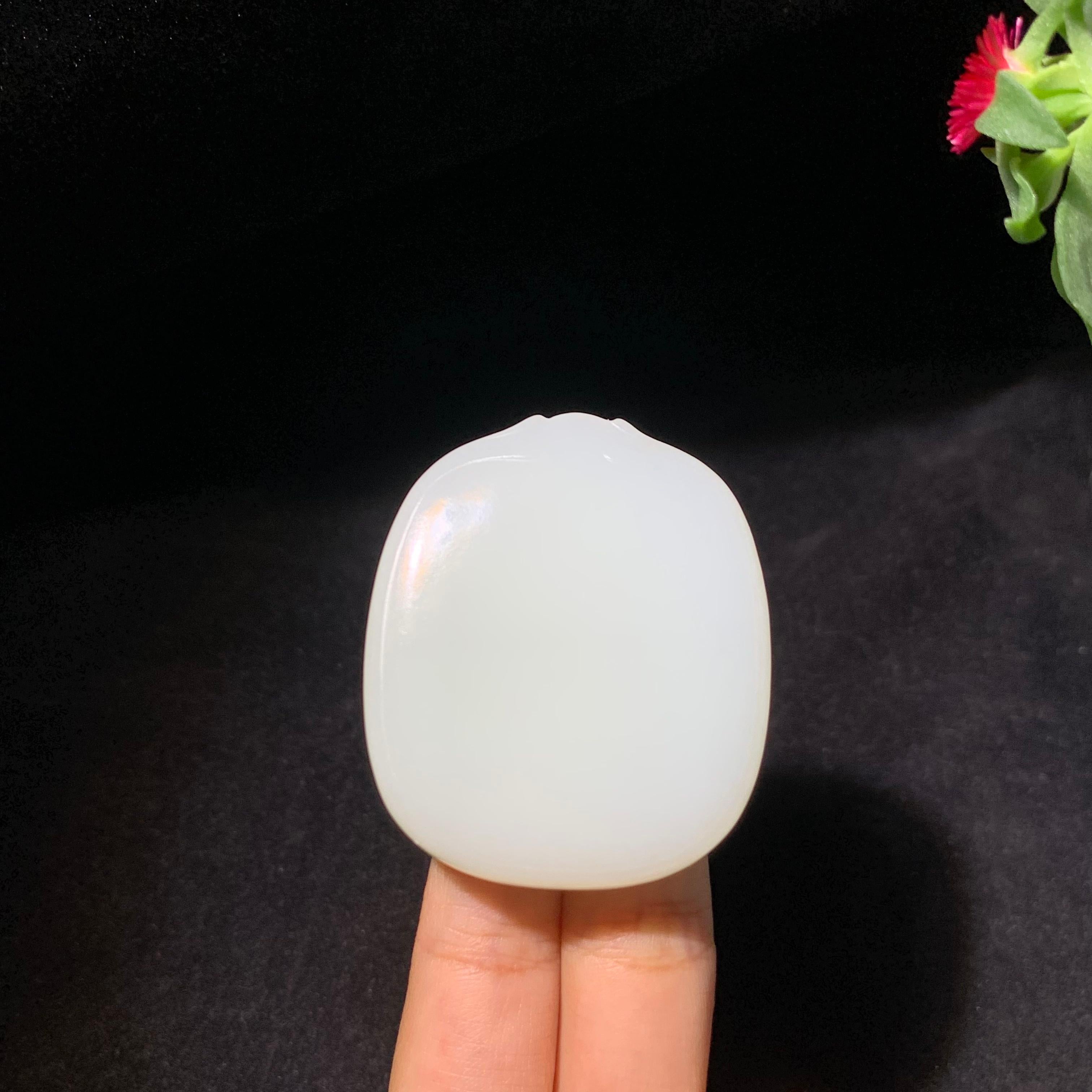 精品和田山料白玉无事牌挂件（64.0g）