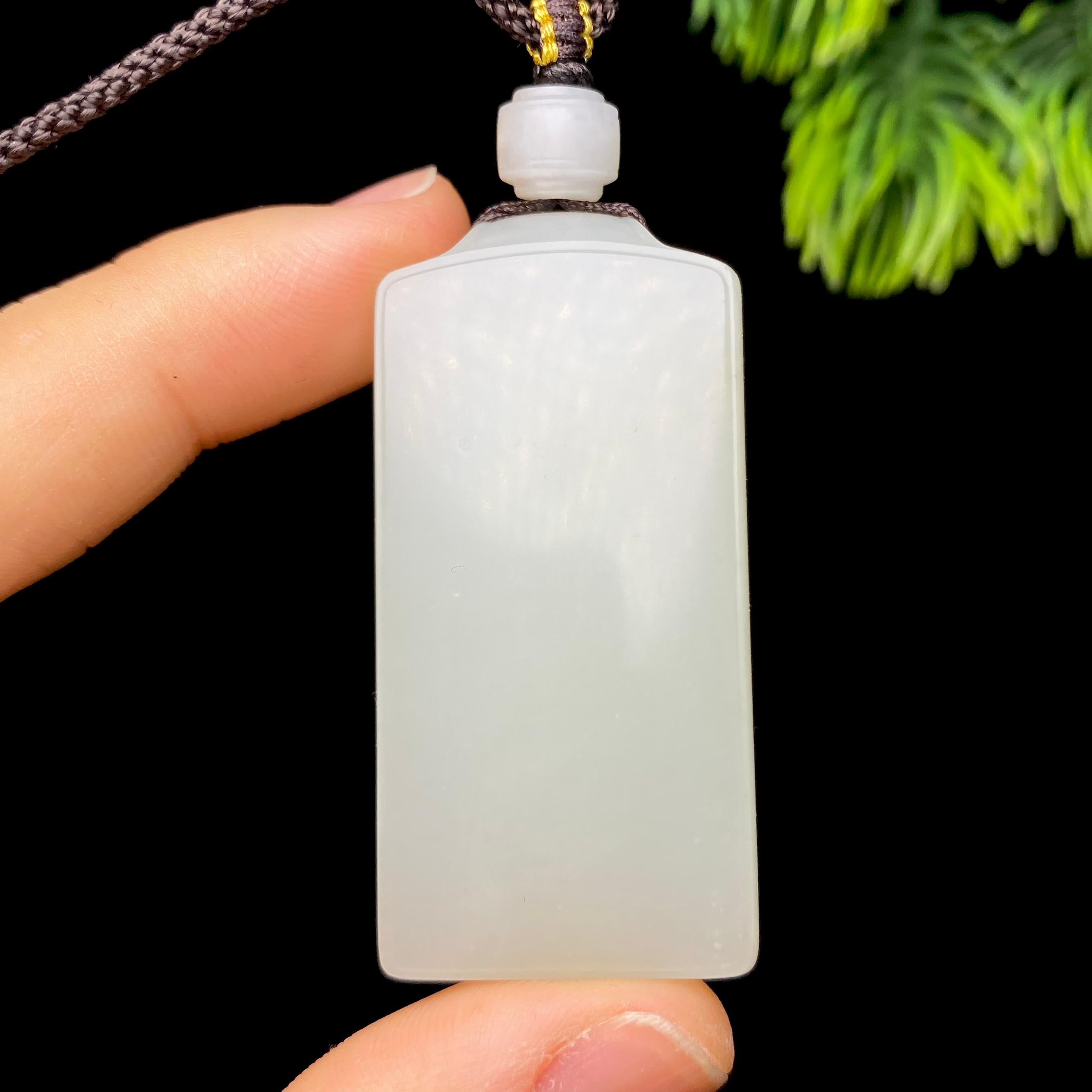 和田玉の 平安牌 平安と吉祥を守り、万事が順調 寸法：30×50mm 和田玉の 平安牌 平安と吉祥を守り、万事が順調 寸法：30×