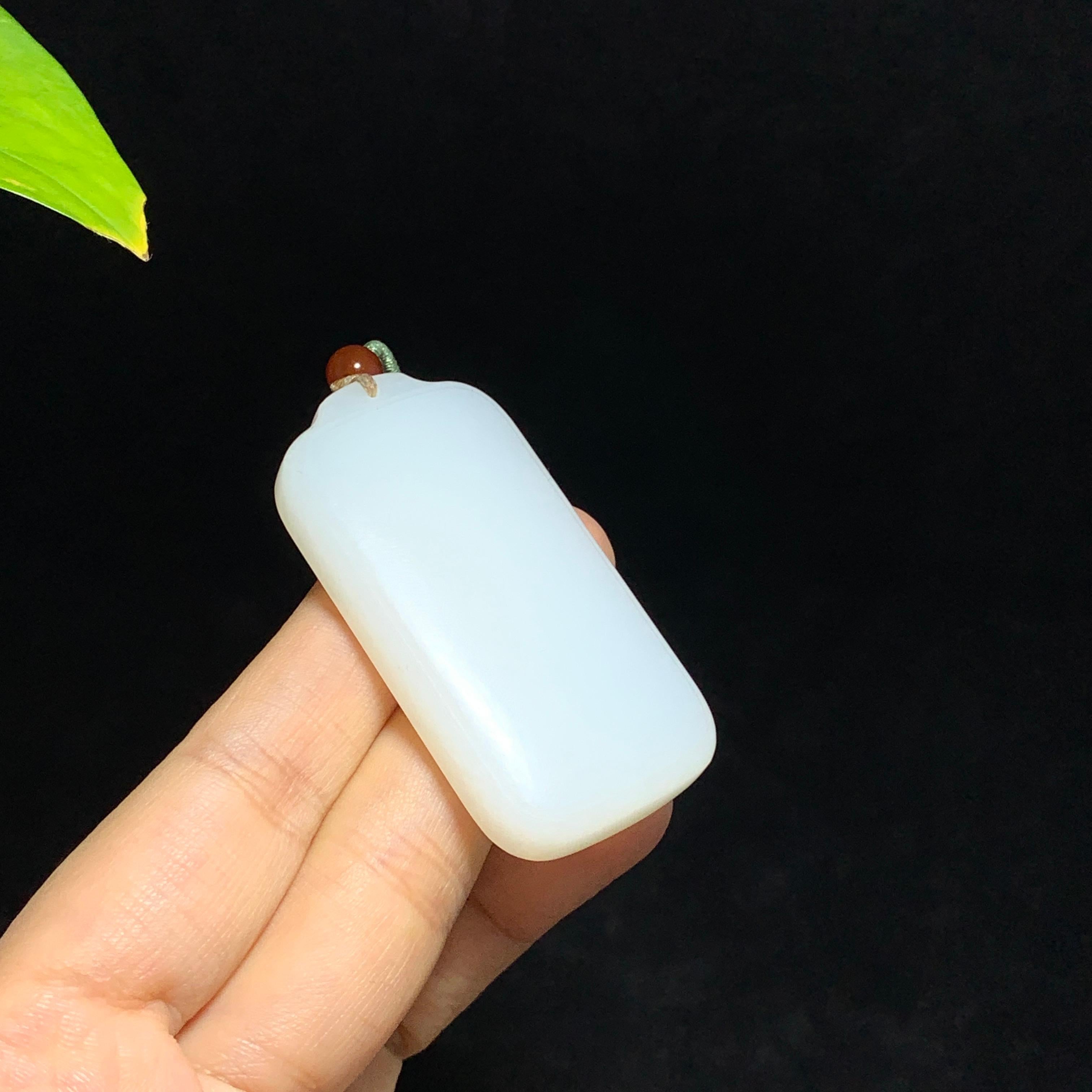 和田山料白玉无事牌挂件（38.0g）