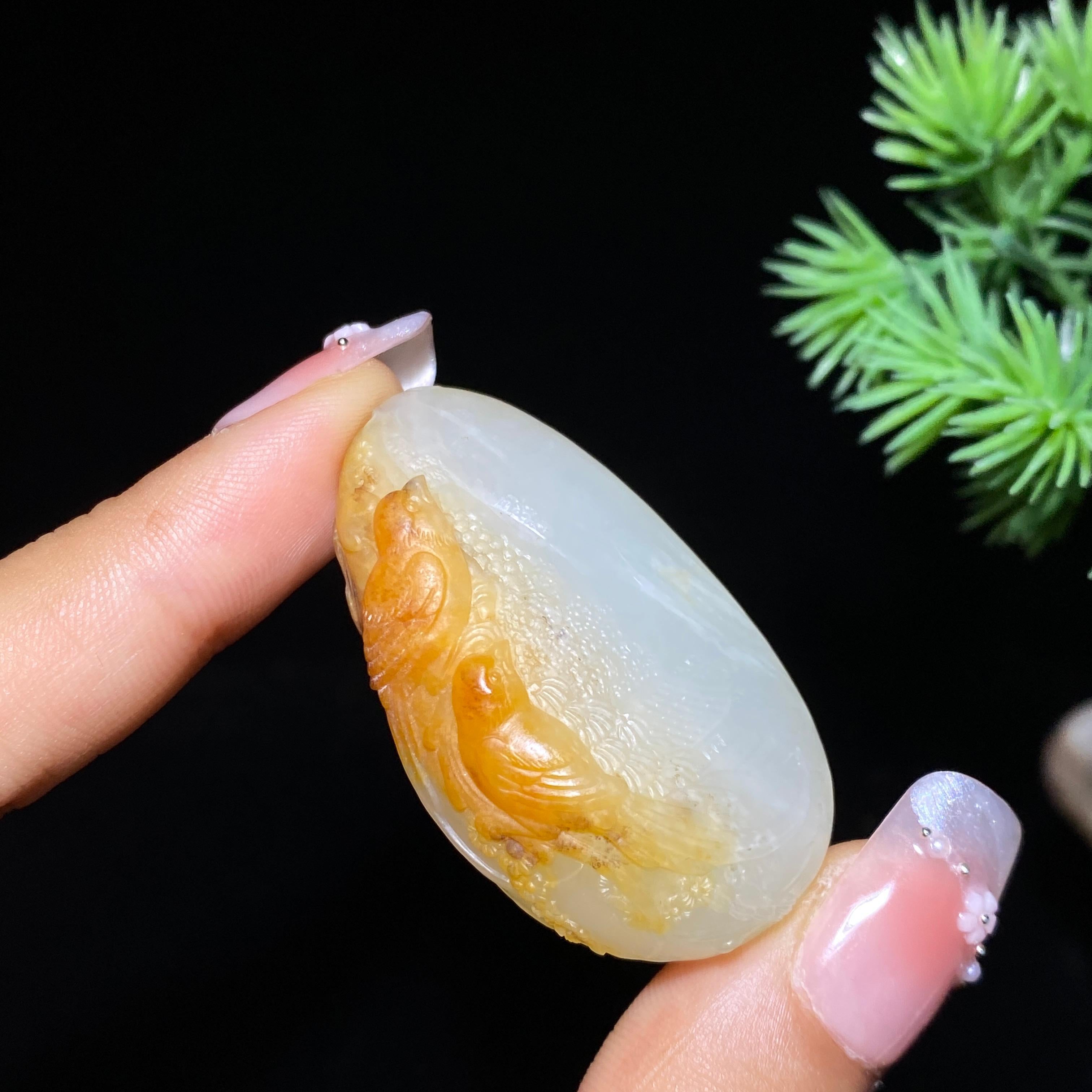 和田玉籽料喜事连连（26.8g）