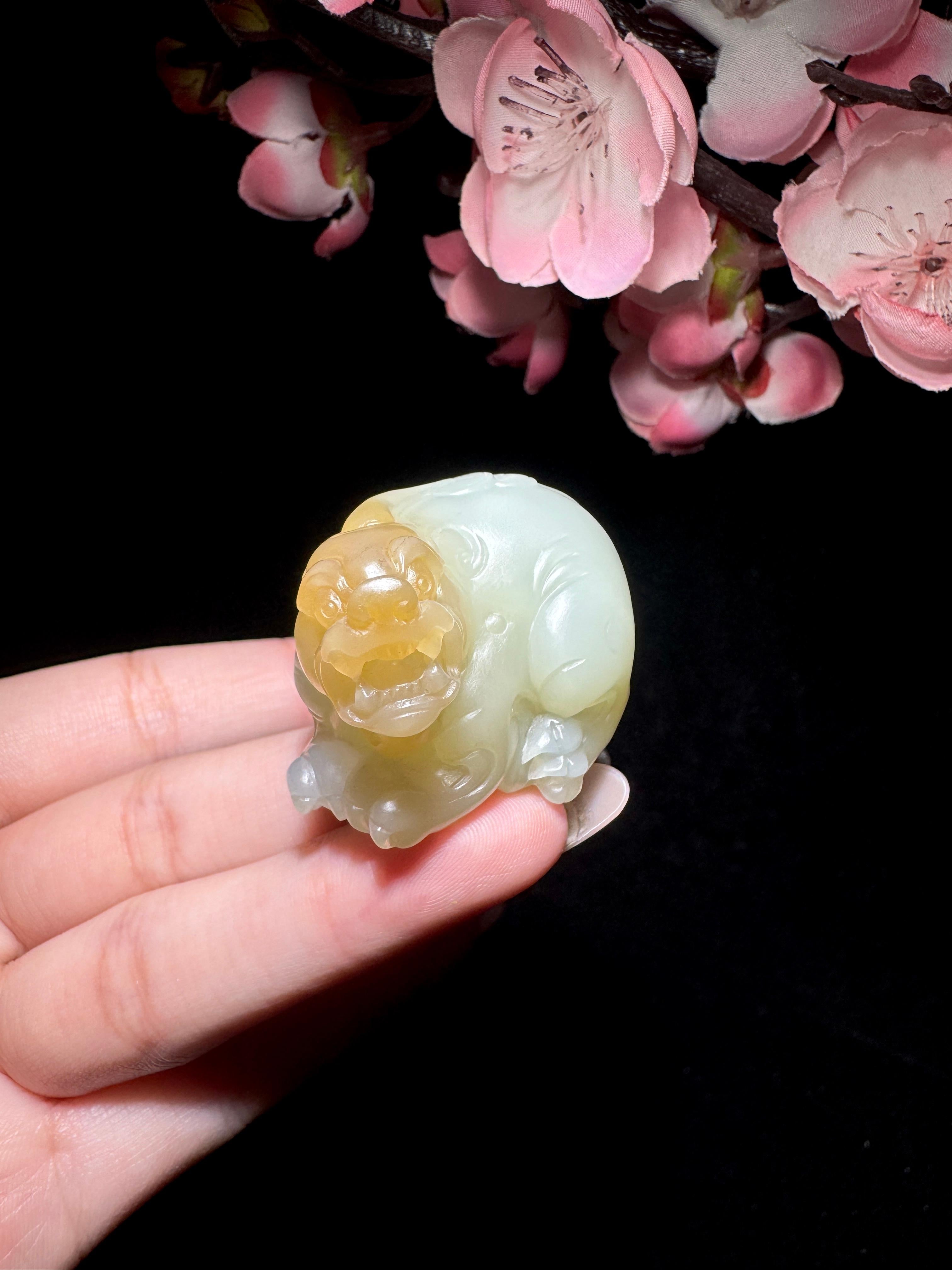 和田玉糖白玉貔貅（47.0g）
