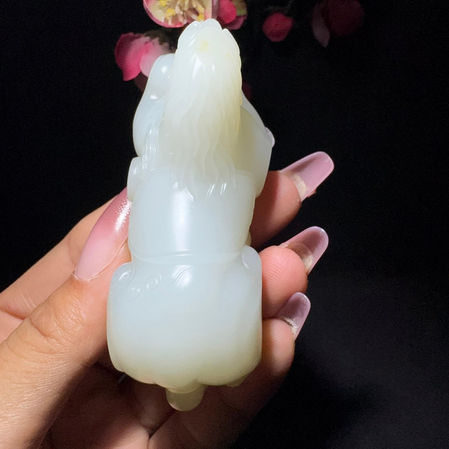 和田玉籽料手把件马到功成（114.4g）