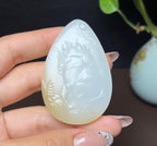 新疆和田玉且末料羊脂玉生肖马马到成功（37.3g）
