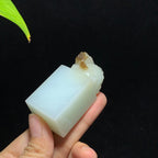 和田山料糖白玉貔貅印章（94.6g）