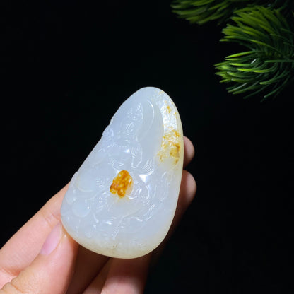 和田玉籽料观音（55.5g）