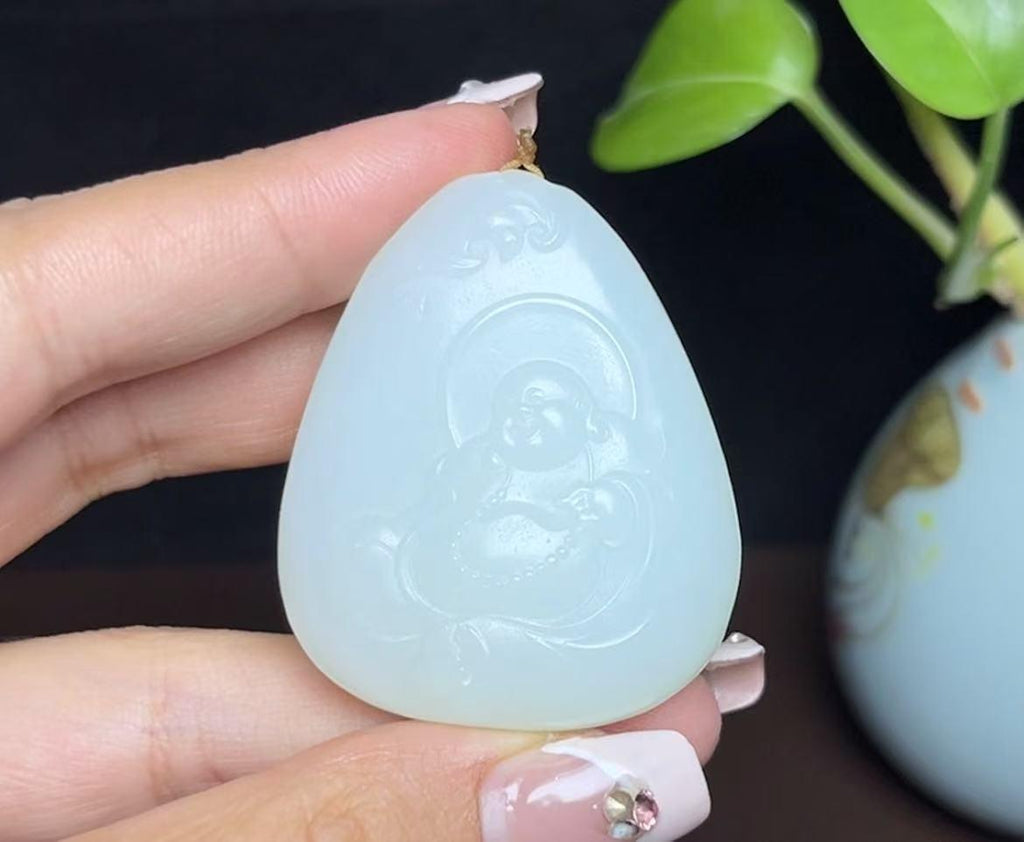 和田羊脂玉佛公（34.7g）
