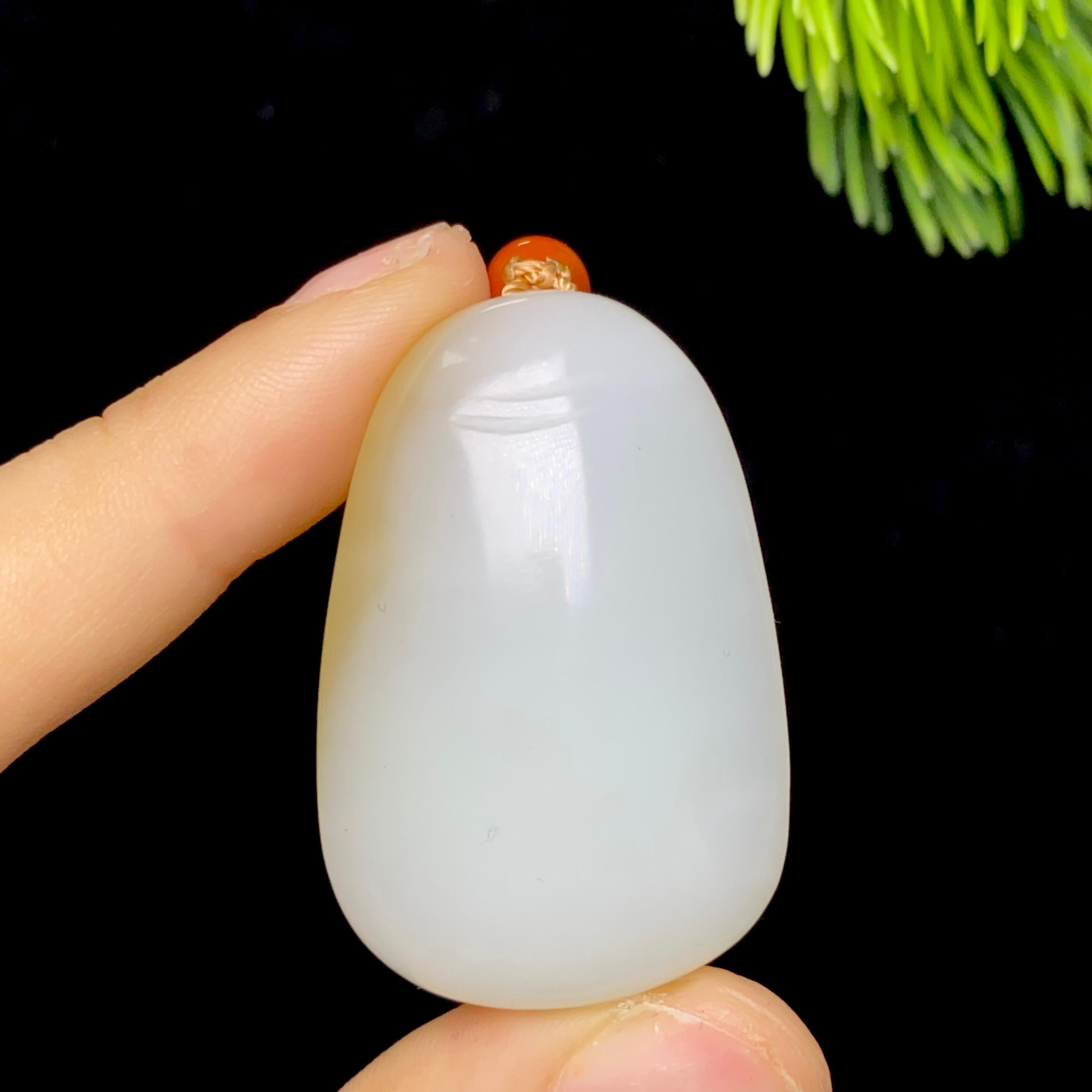 和田玉糖白佛公（22.4g）