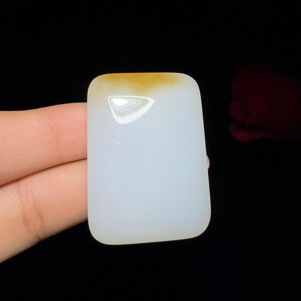 高品质和田玉糖白平安无事牌（27.5g）