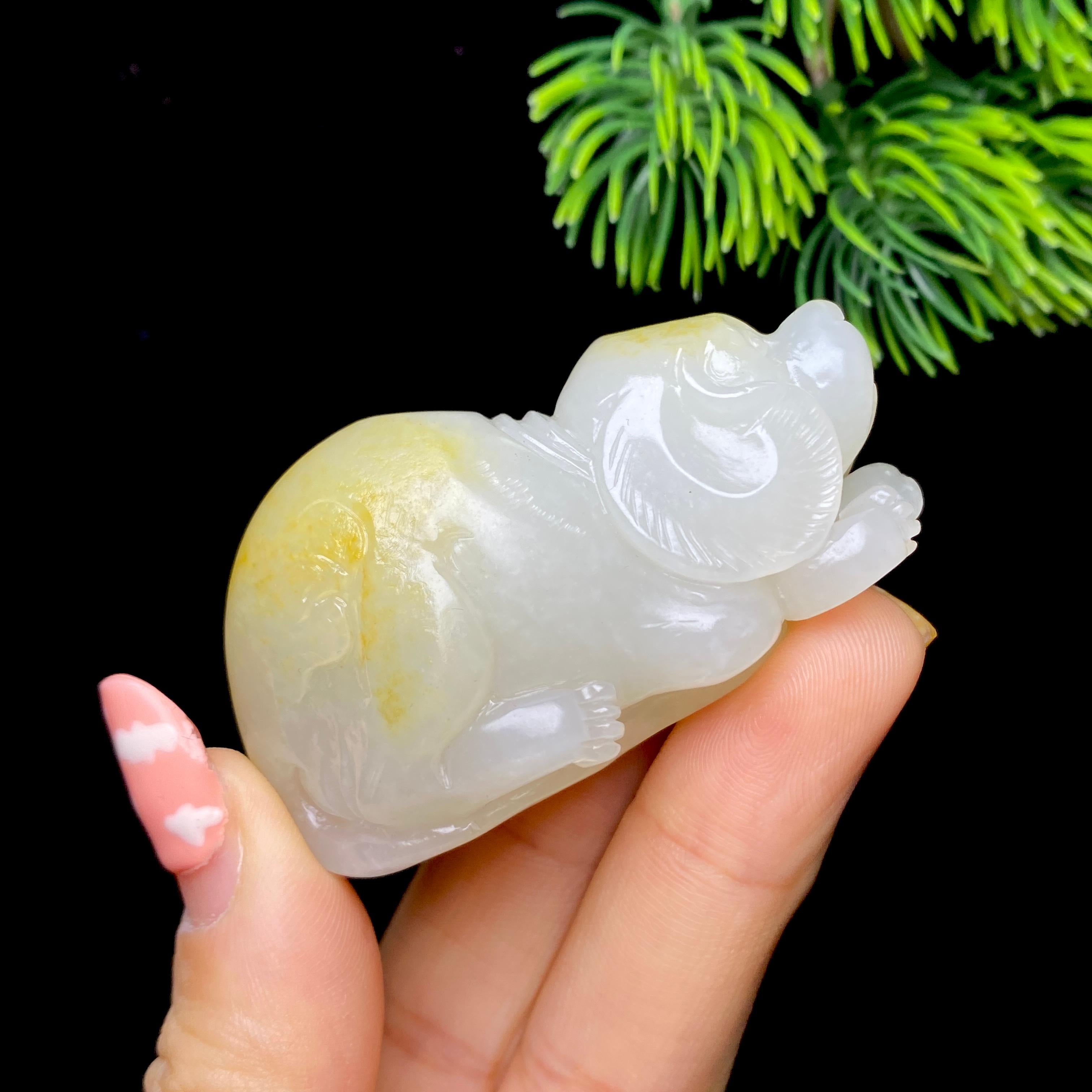 和田玉籽料旺财（73.9g） – 厚德载玉