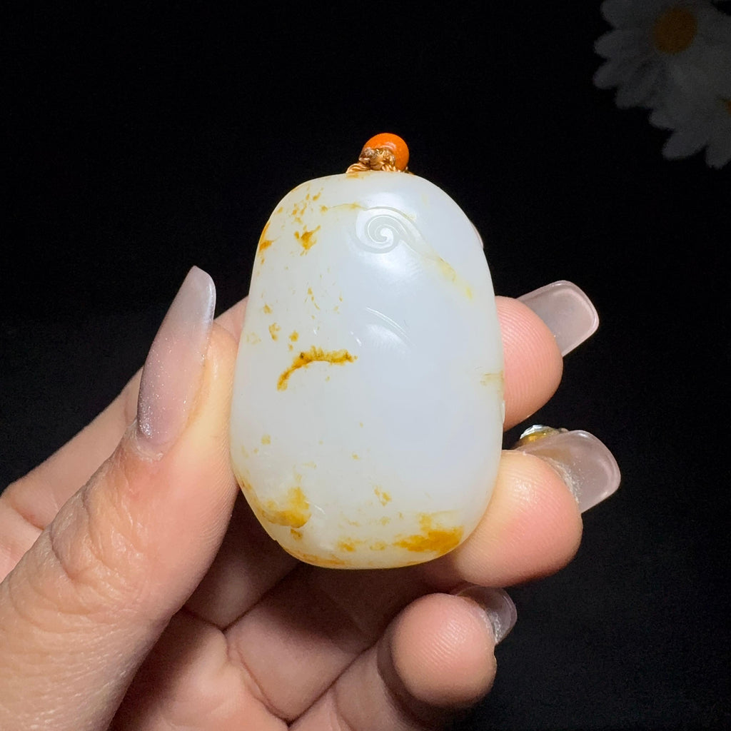 和田玉籽料收藏级挂件佛公（31.4g）