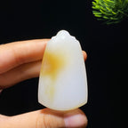 和田玉糖白无事牌90880448（34.1g）