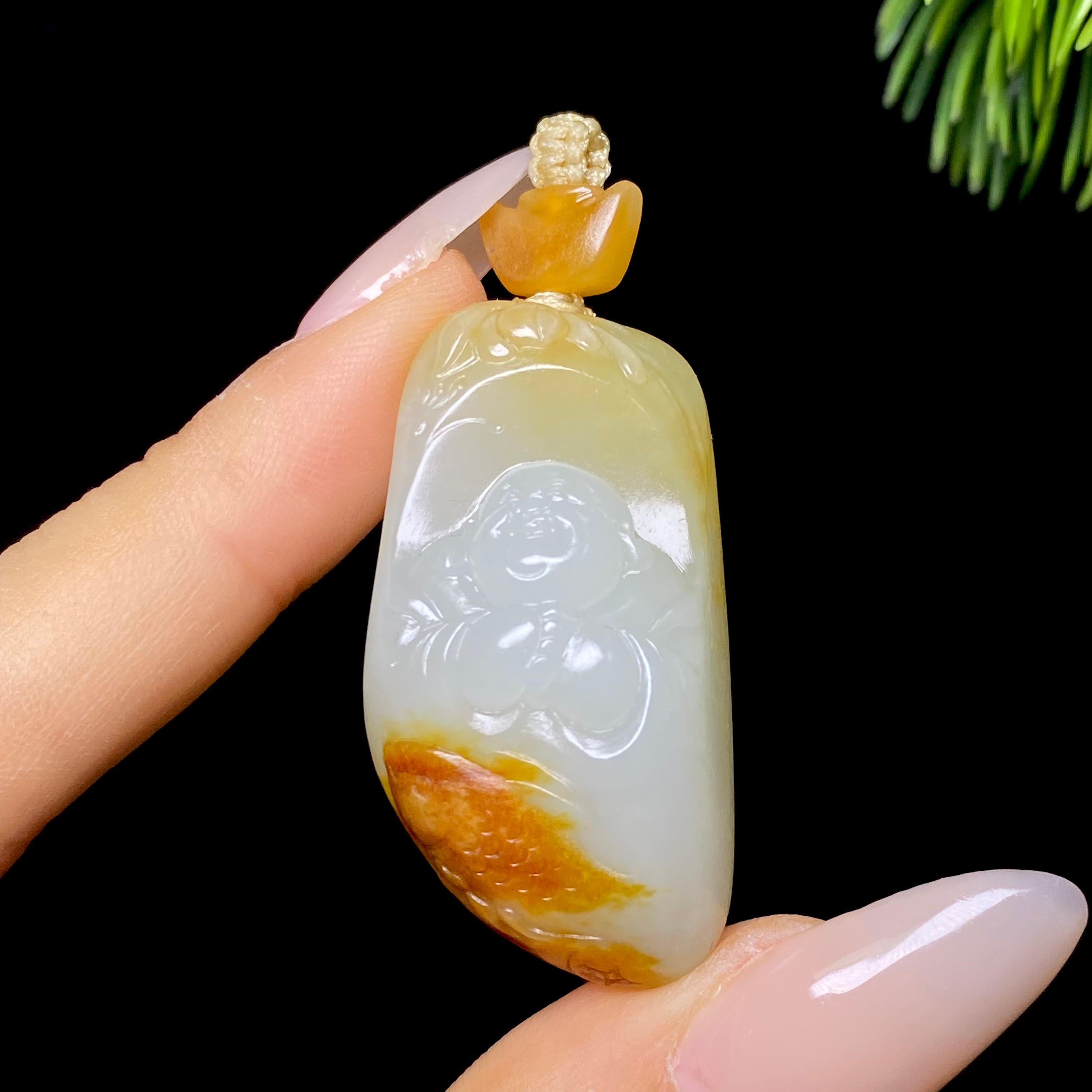 和田玉籽料佛公（18.2g）