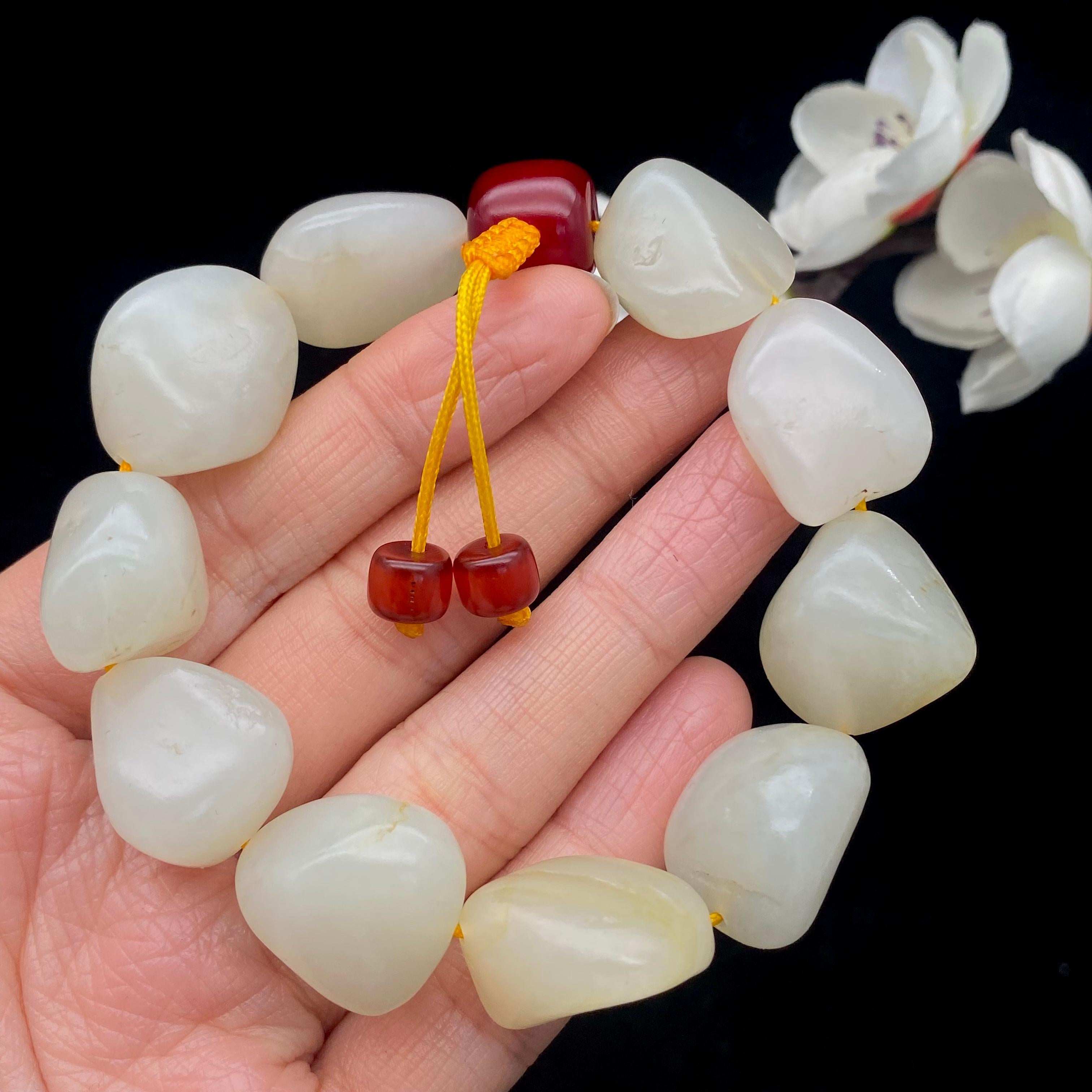 和田玉白玉【精品手串】（61.6g）