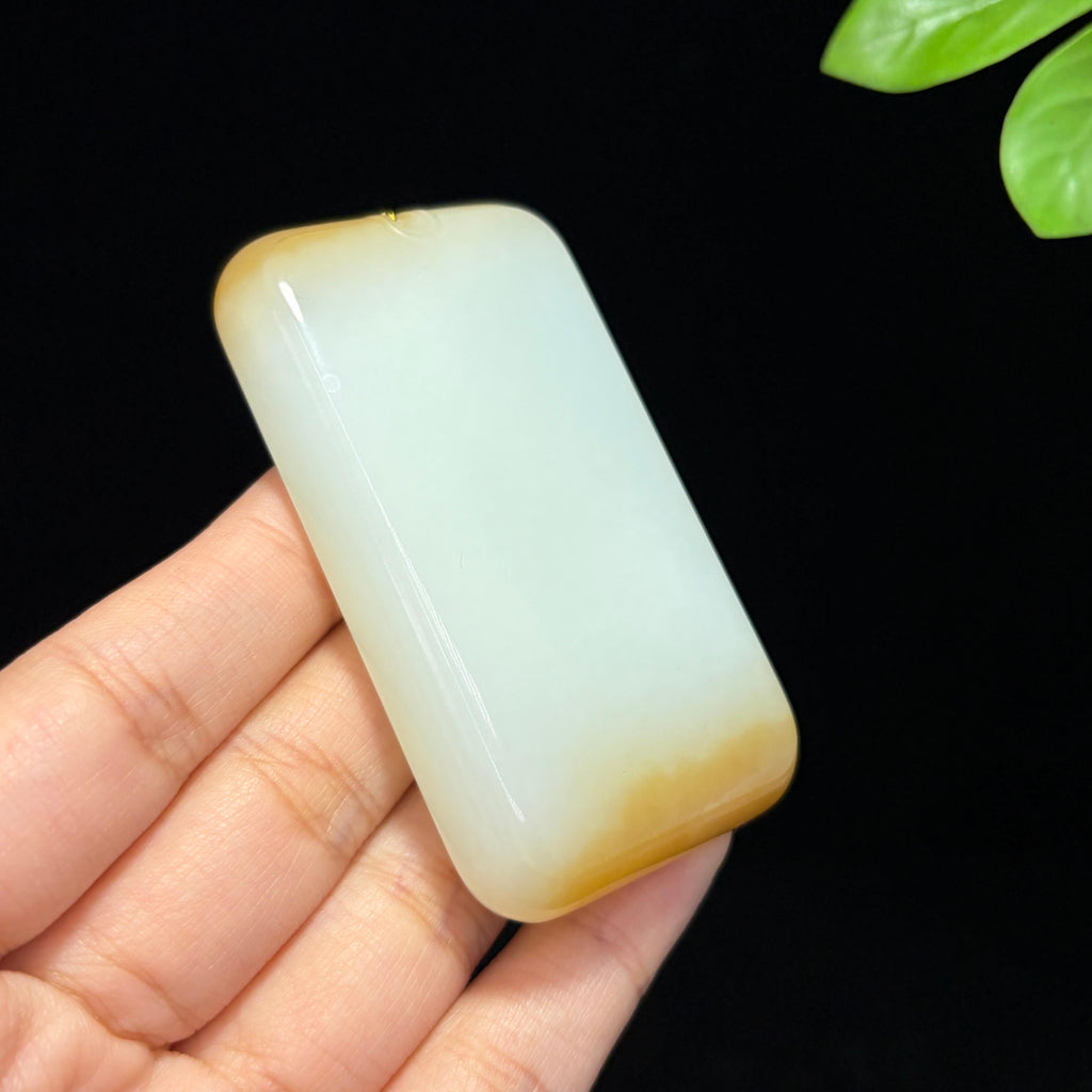 和田山料糖白玉无事牌挂件（73.3g）