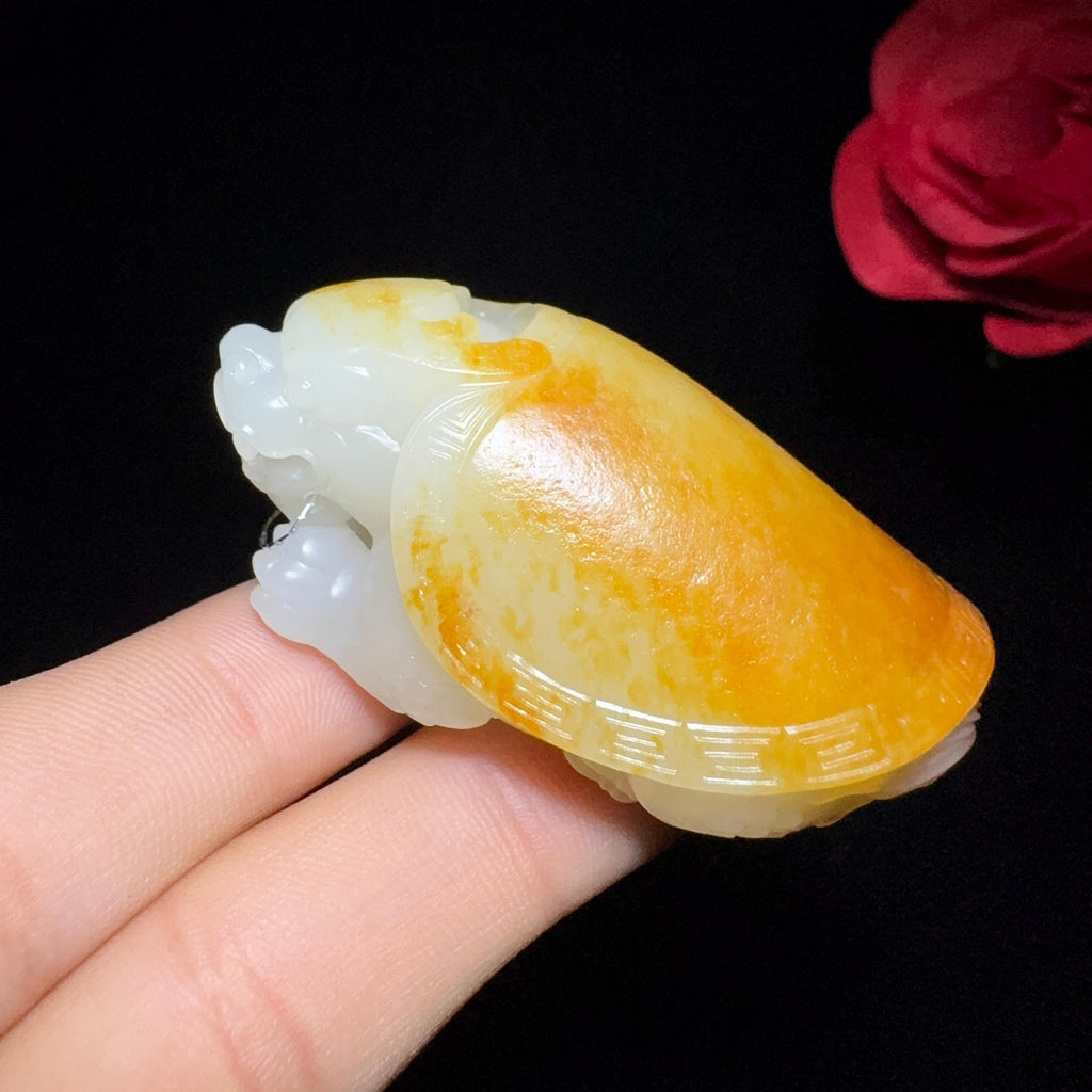 和田玉籽料龙龟挂件（62.5g）