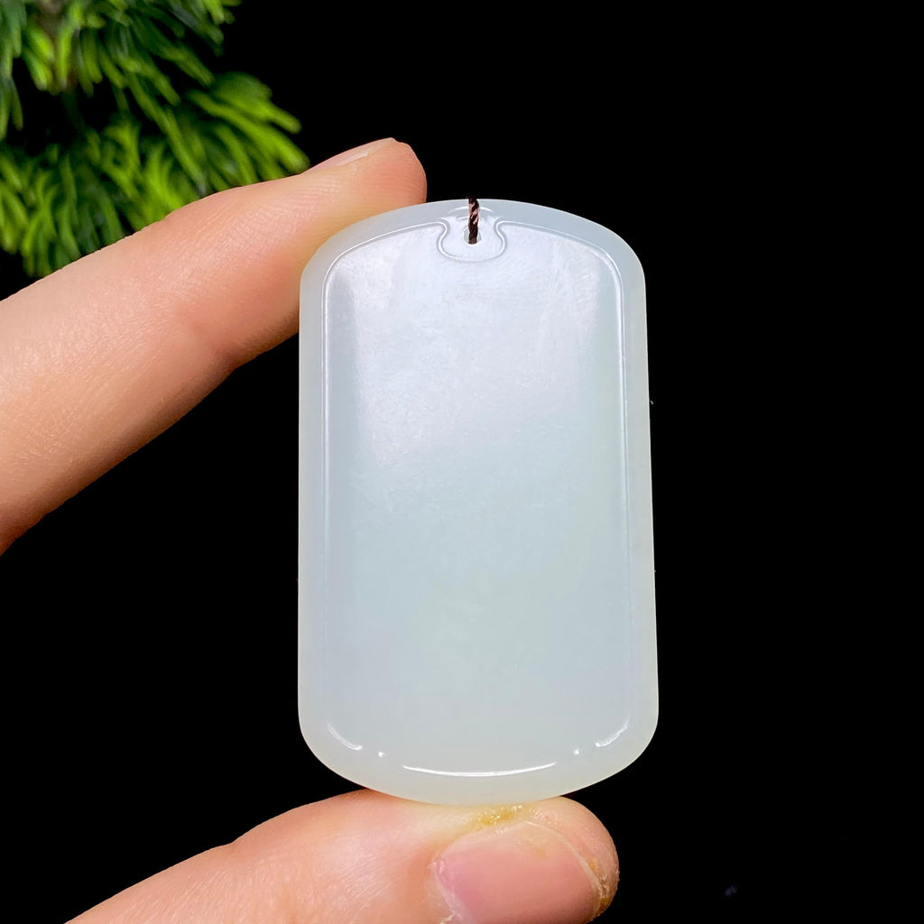 和田玉白玉无事牌（23.8g）