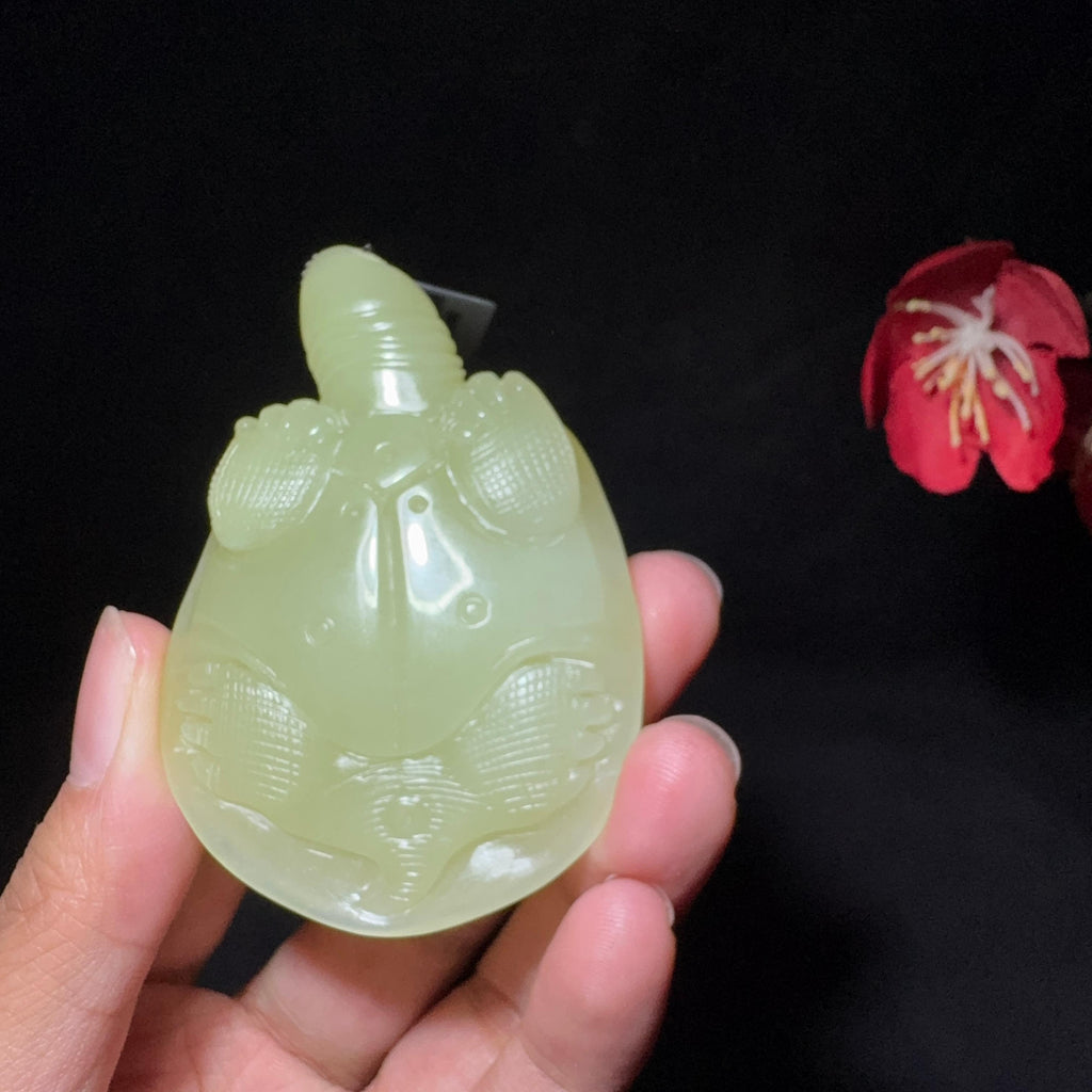 和田玉黄口龟手把件（78.7g）