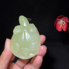 和田玉黄口龟手把件（78.7g）
