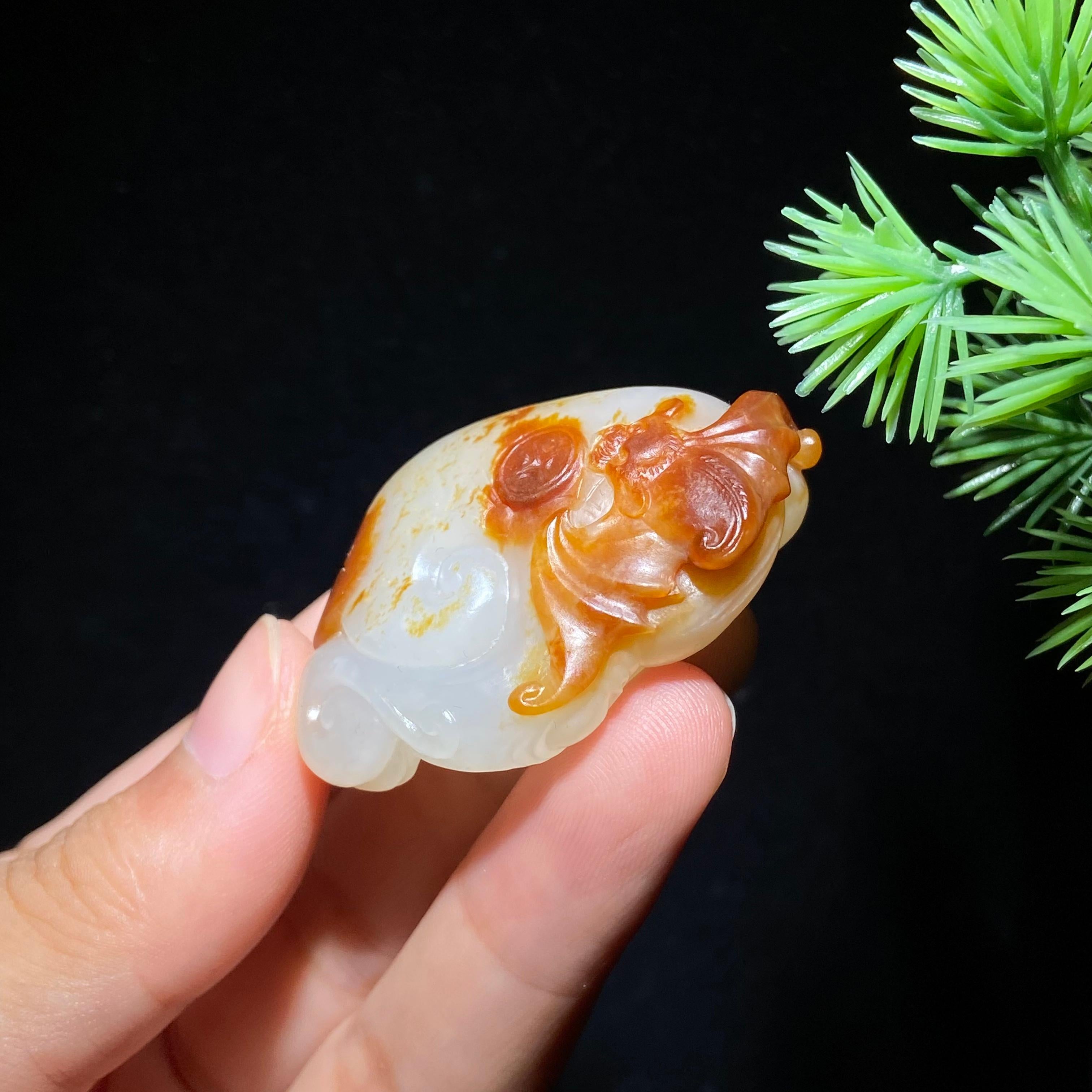 和田玉籽料如意（27.9g）