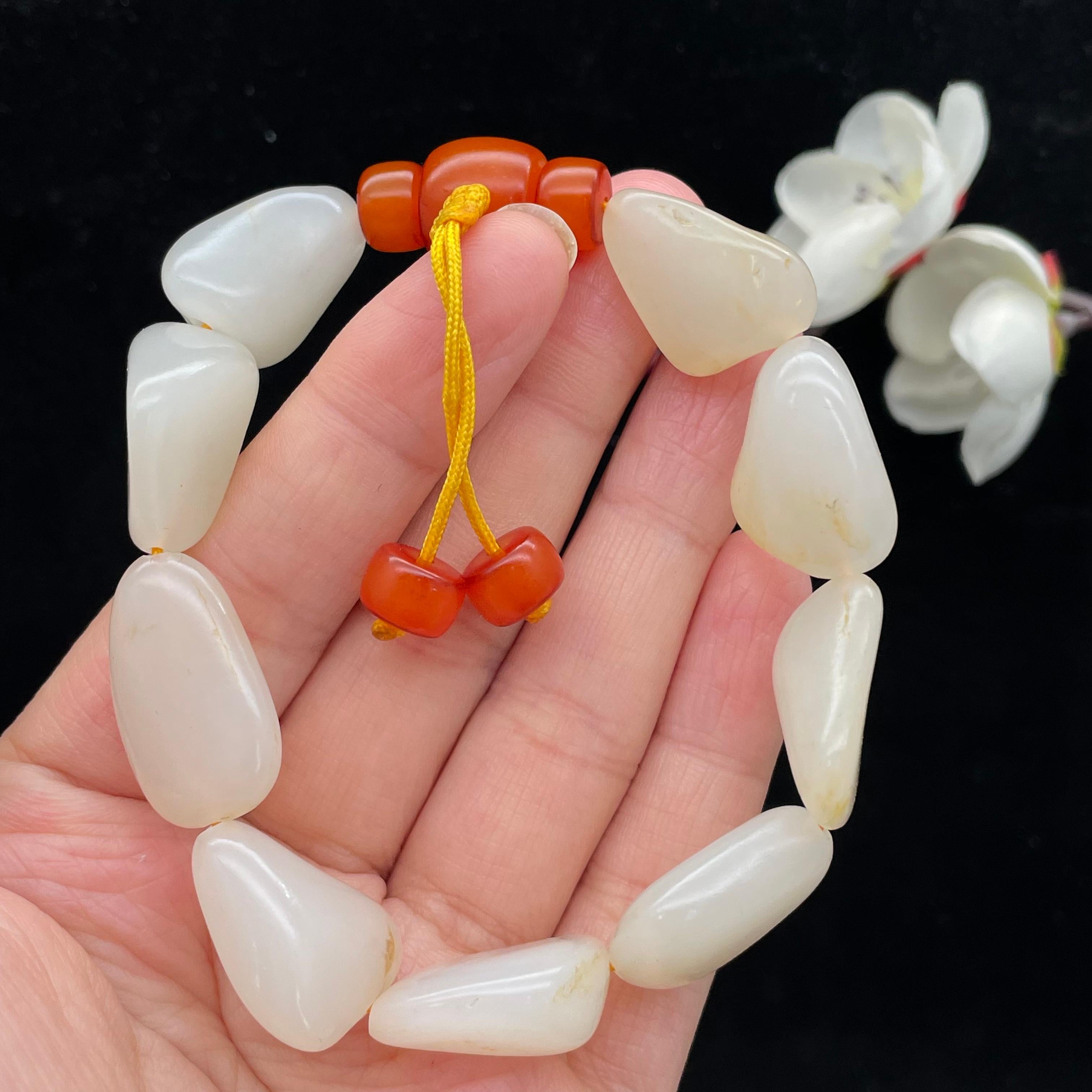 和田玉白玉籽料【精品手串】（43g）