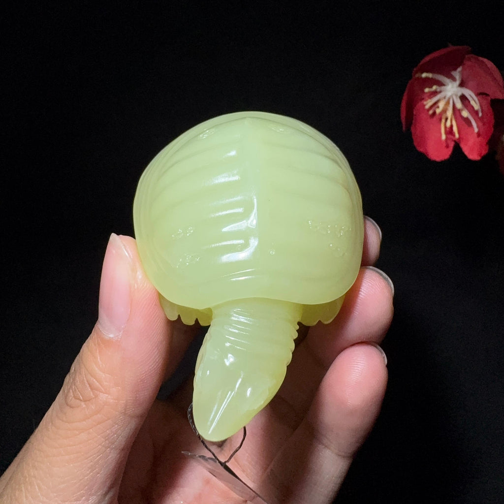 和田玉黄口龟手把件（78.7g）
