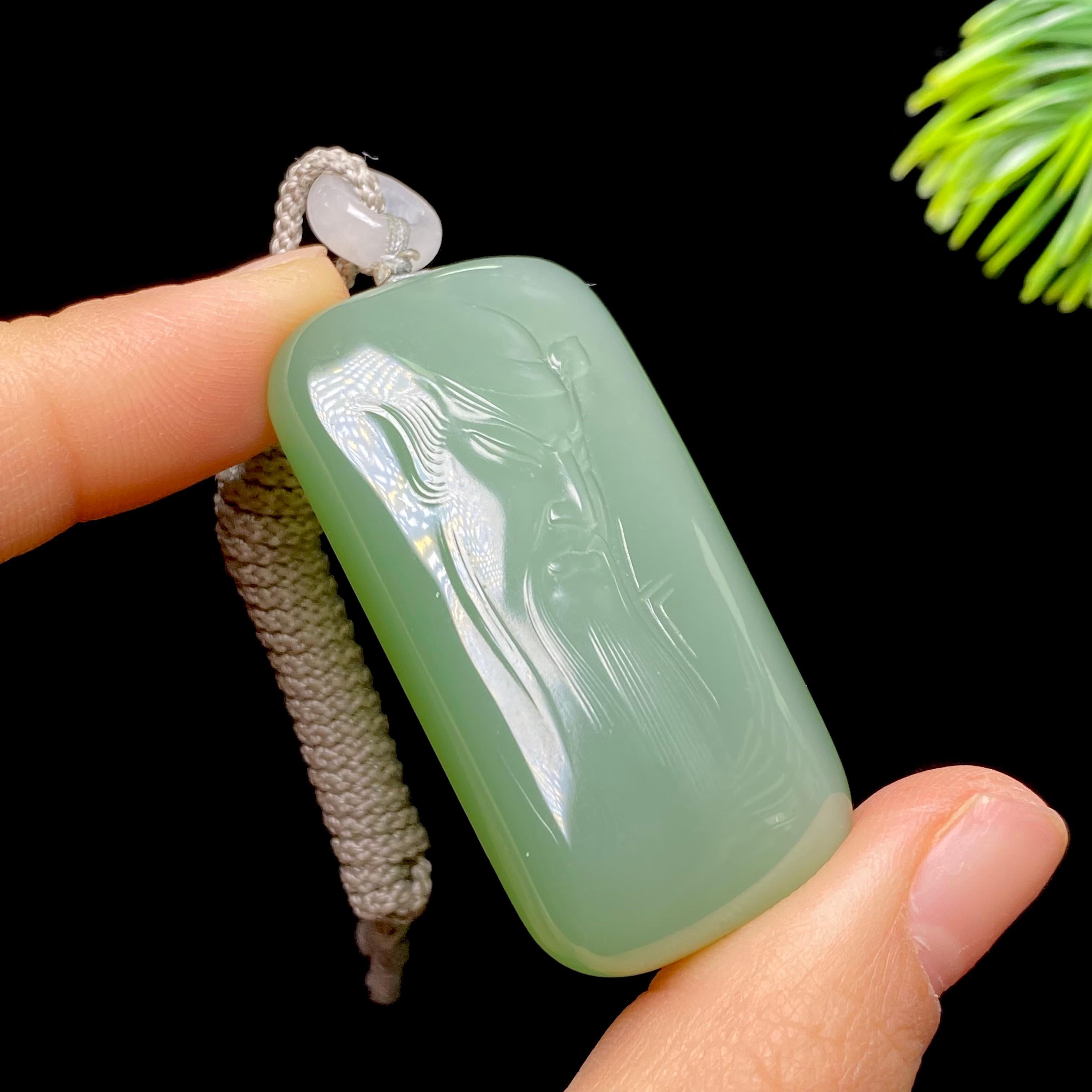 和田玉碧玉关公（26.2g）