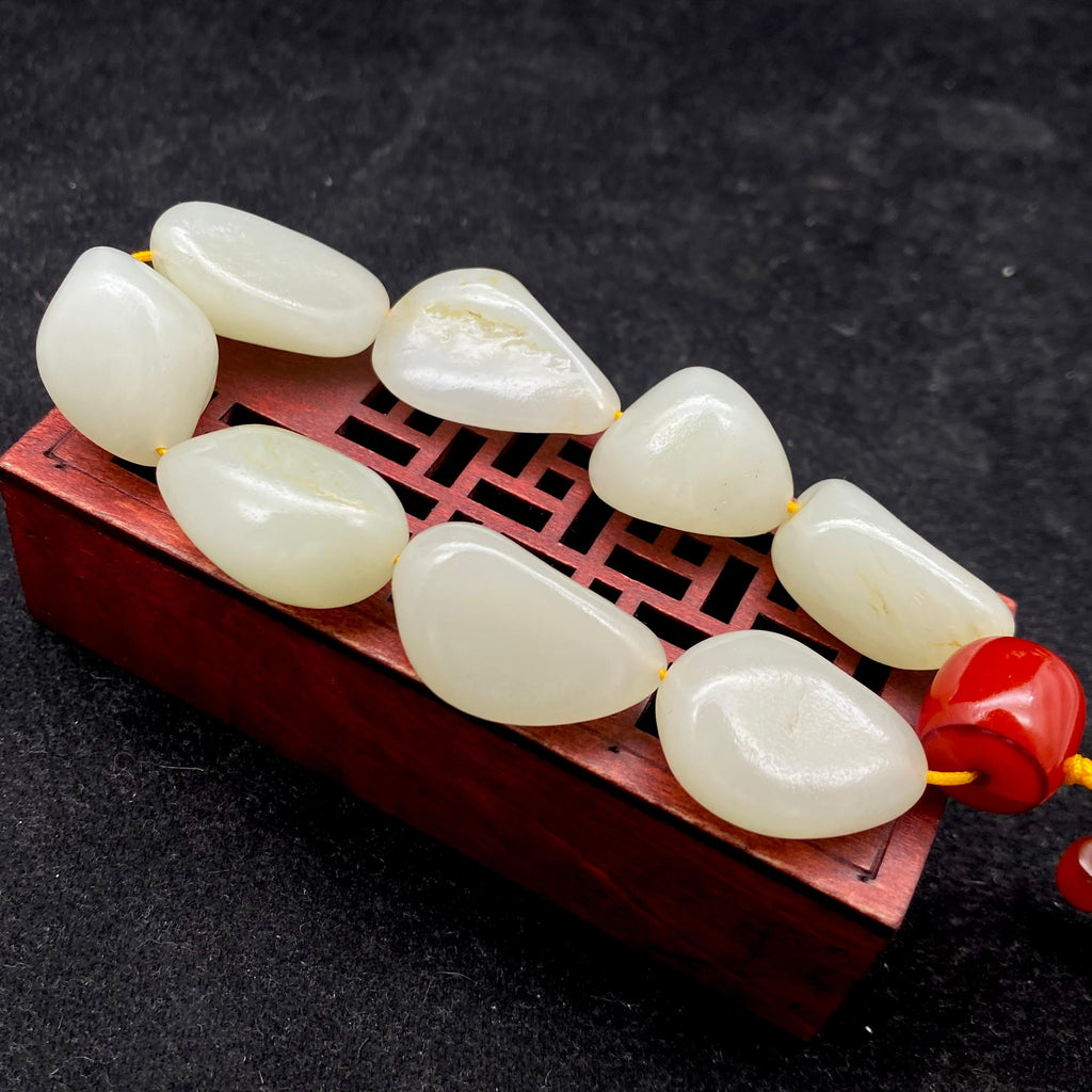 和田玉白玉【精品手串】（108.5g）