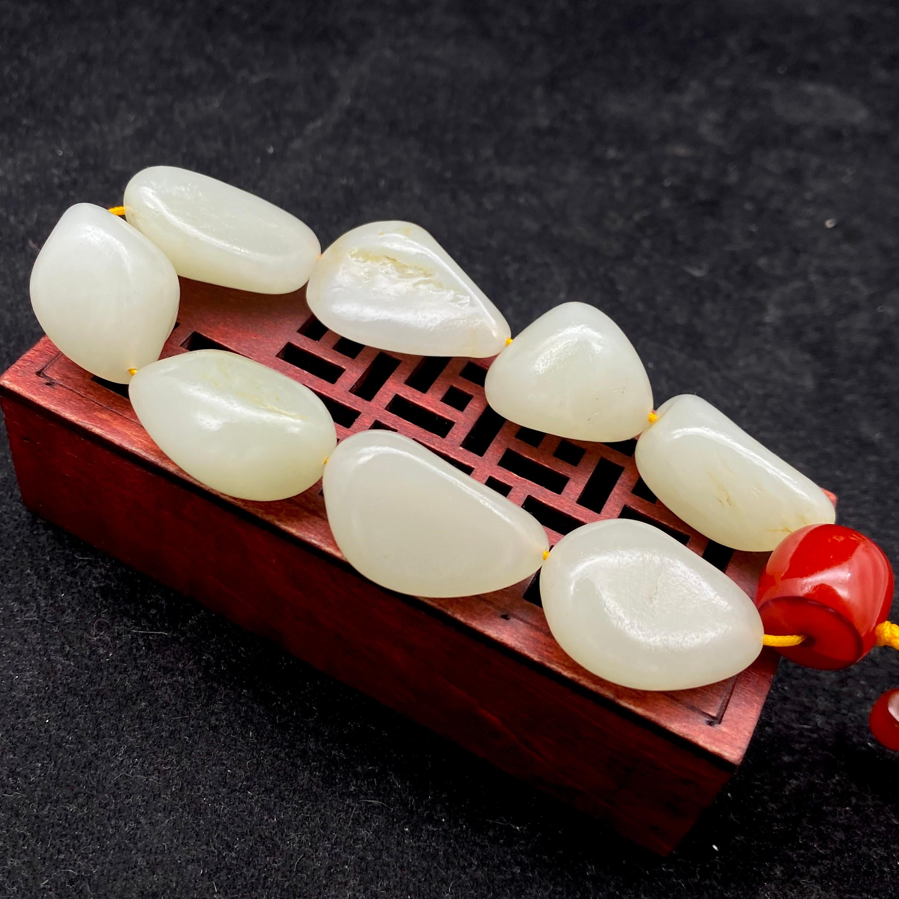 和田玉白玉【精品手串】（108.5g）