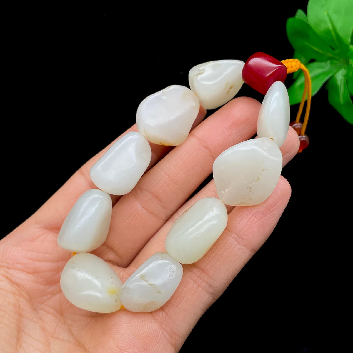 和田玉白玉籽料【精品手串】（68g）