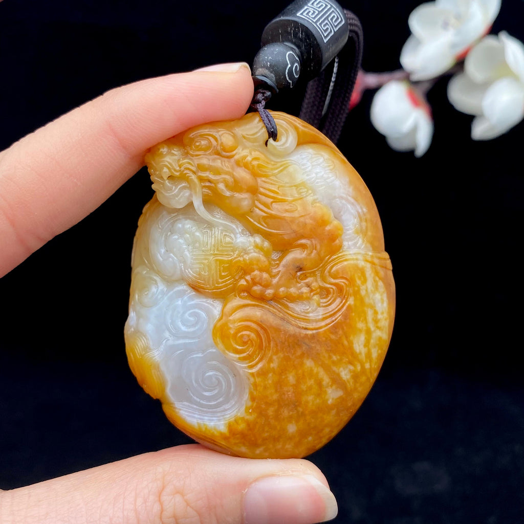 和田玉籽料【龙挂件】（84.9g）