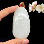 和田玉白玉籽料【观音】大挂件（66g）