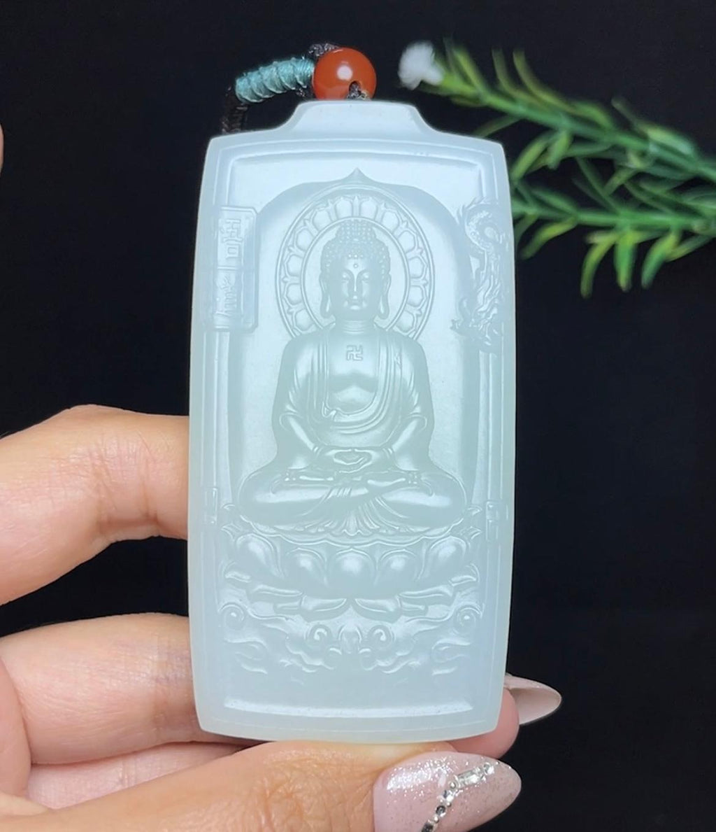 和田玉羊脂白玉大日如来（91.3g）
