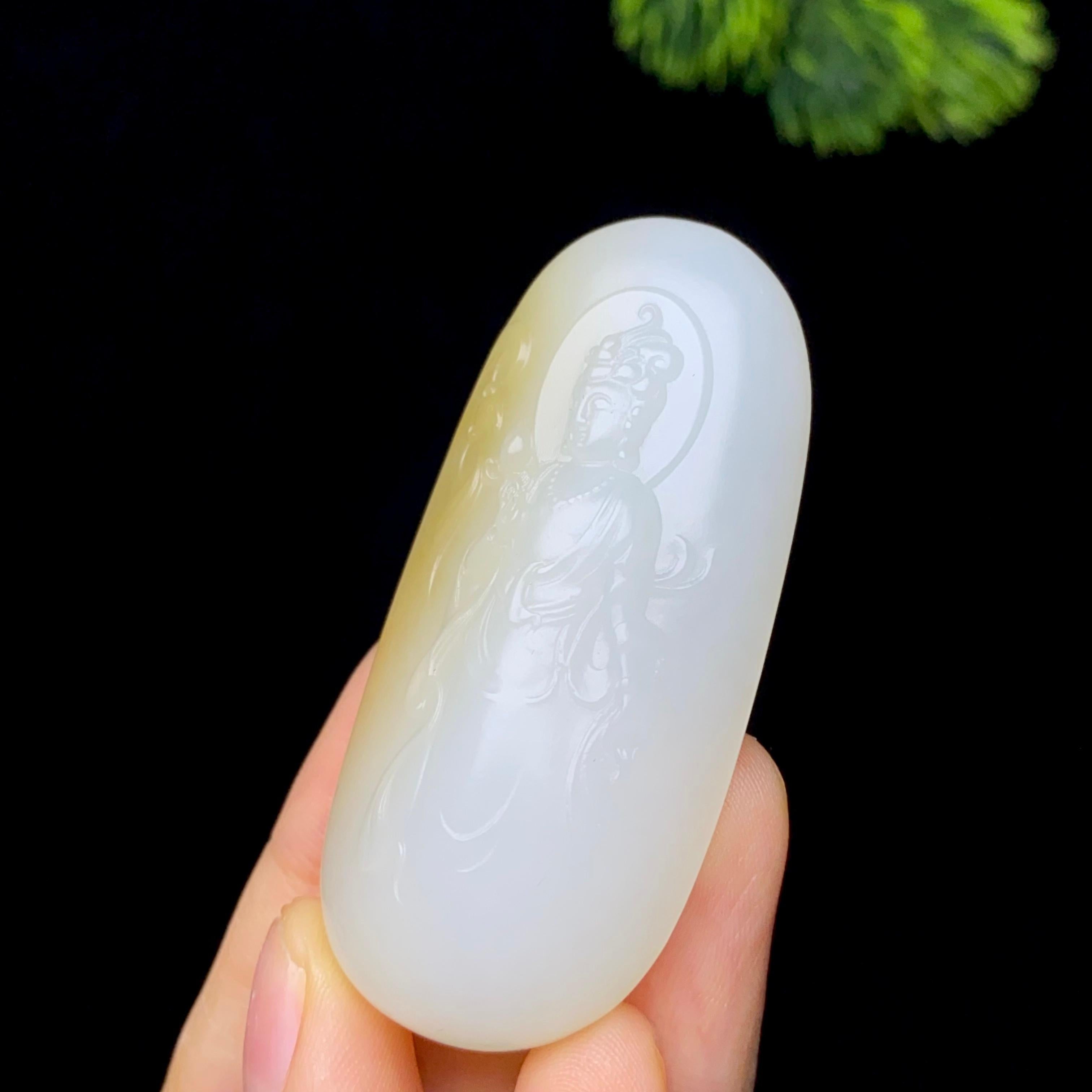 和田玉糖白观音（32.0g）